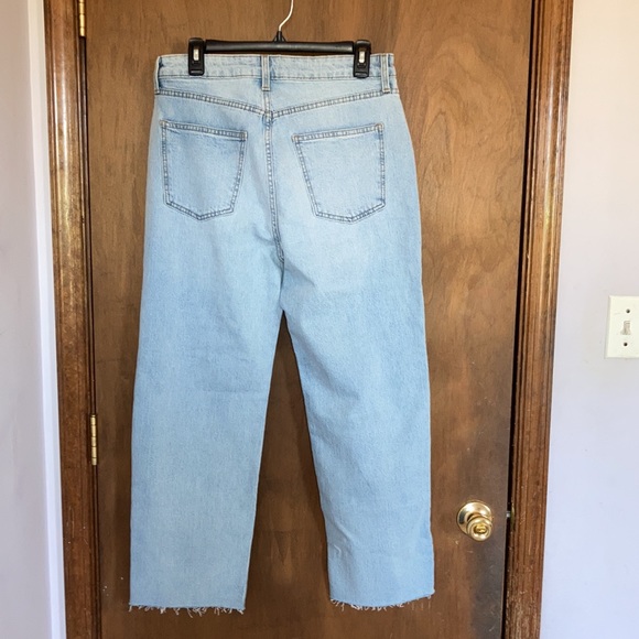 Relist7/6❌ LC Lauren Conrad super high rise Crop raw hem distressed w Slit hole - Picture 11 of 17